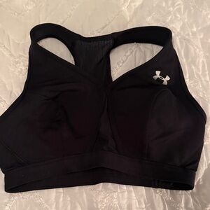 Under Armour Black Sports Bra with Logo